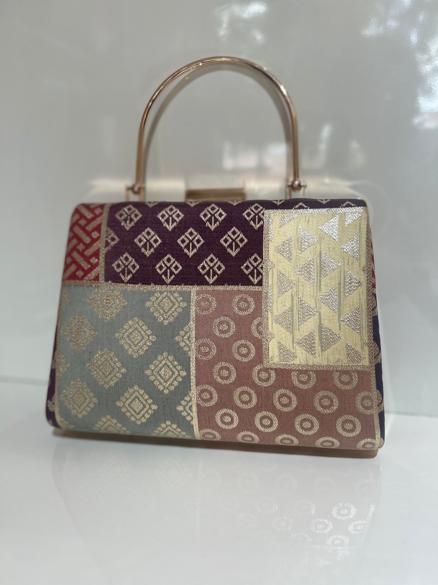 Patch work Brocade Clutch