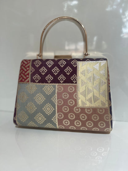 Patch work Brocade Clutch