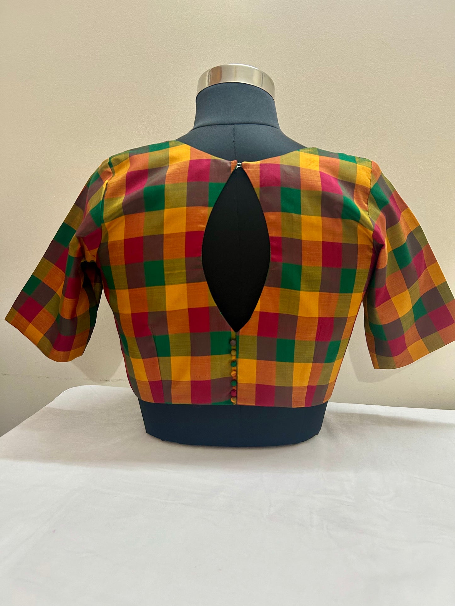 Palam Checks Kanchi Silk Blouse