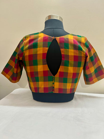 Palam Checks Kanchi Silk Blouse