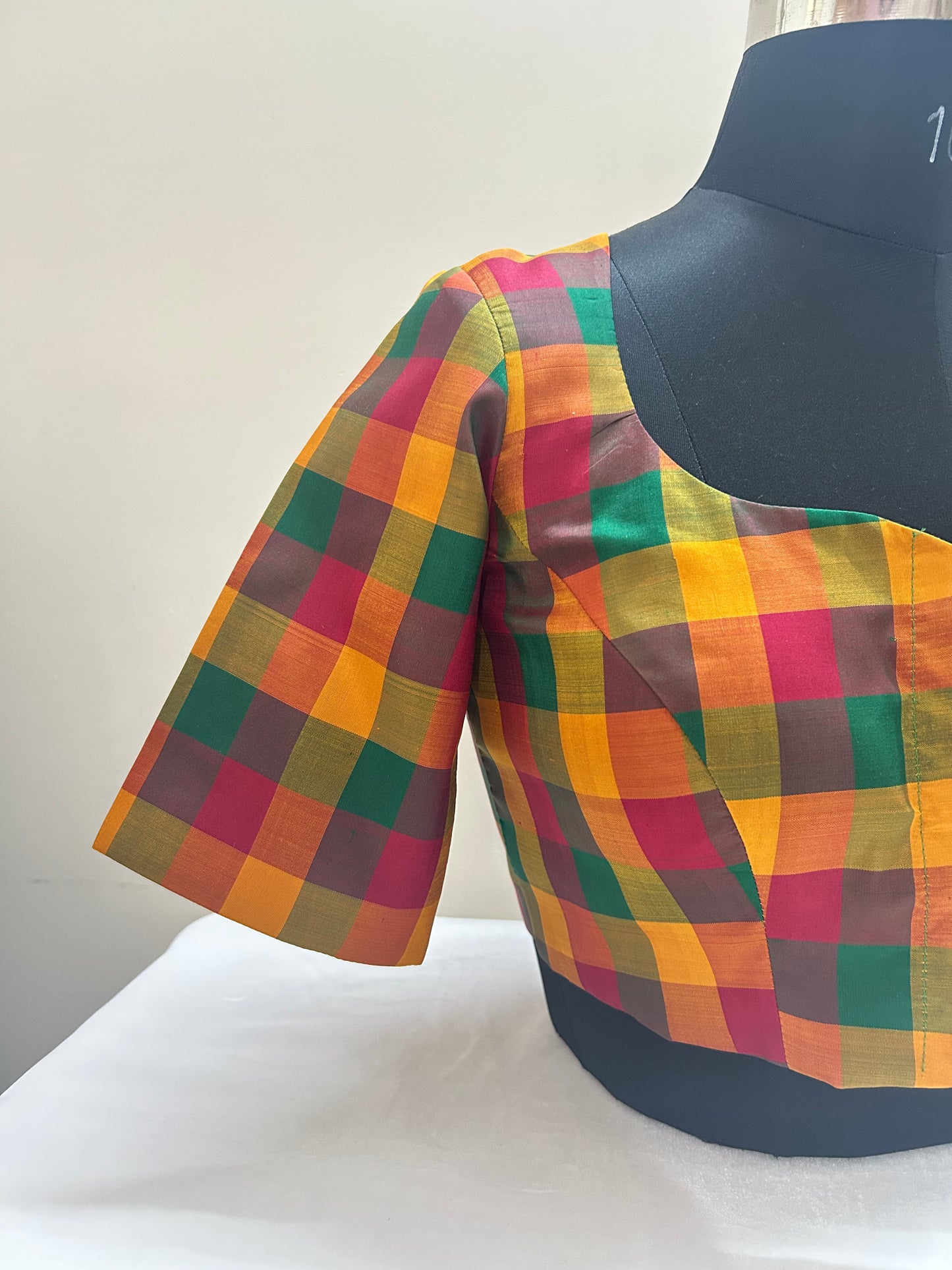 Palam Checks Kanchi Silk Blouse
