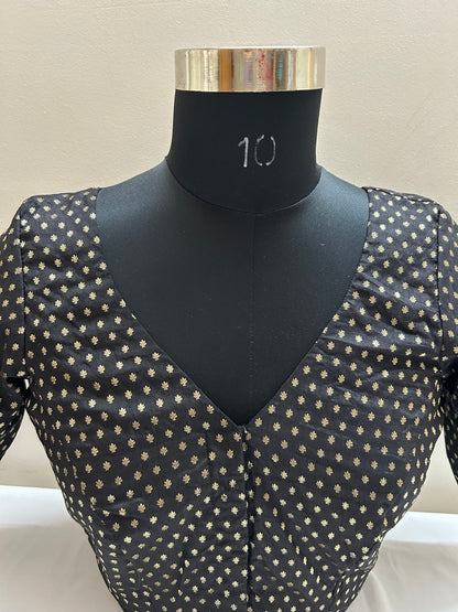 Black Brocade Blouse