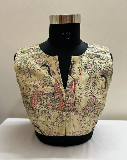 Madhubani sleeveless Blouse