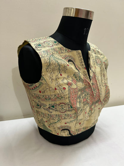 Madhubani sleeveless Blouse