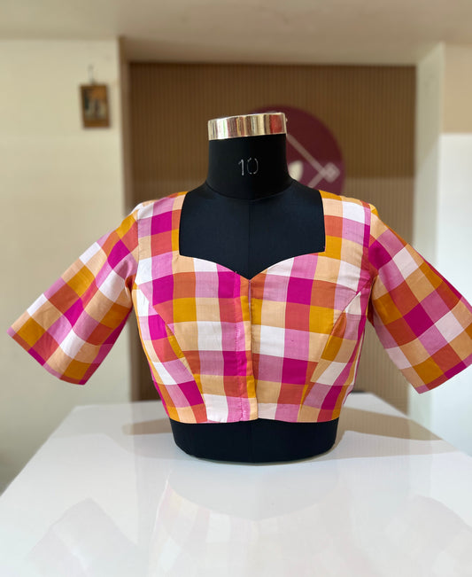 Palam checks blouse-Alankrutha