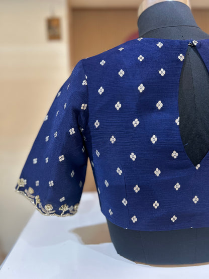 Navy Blue Designer  Blouse