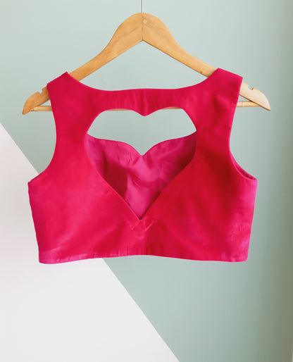 Pink Velvet Ready Blouse-Alankrutha