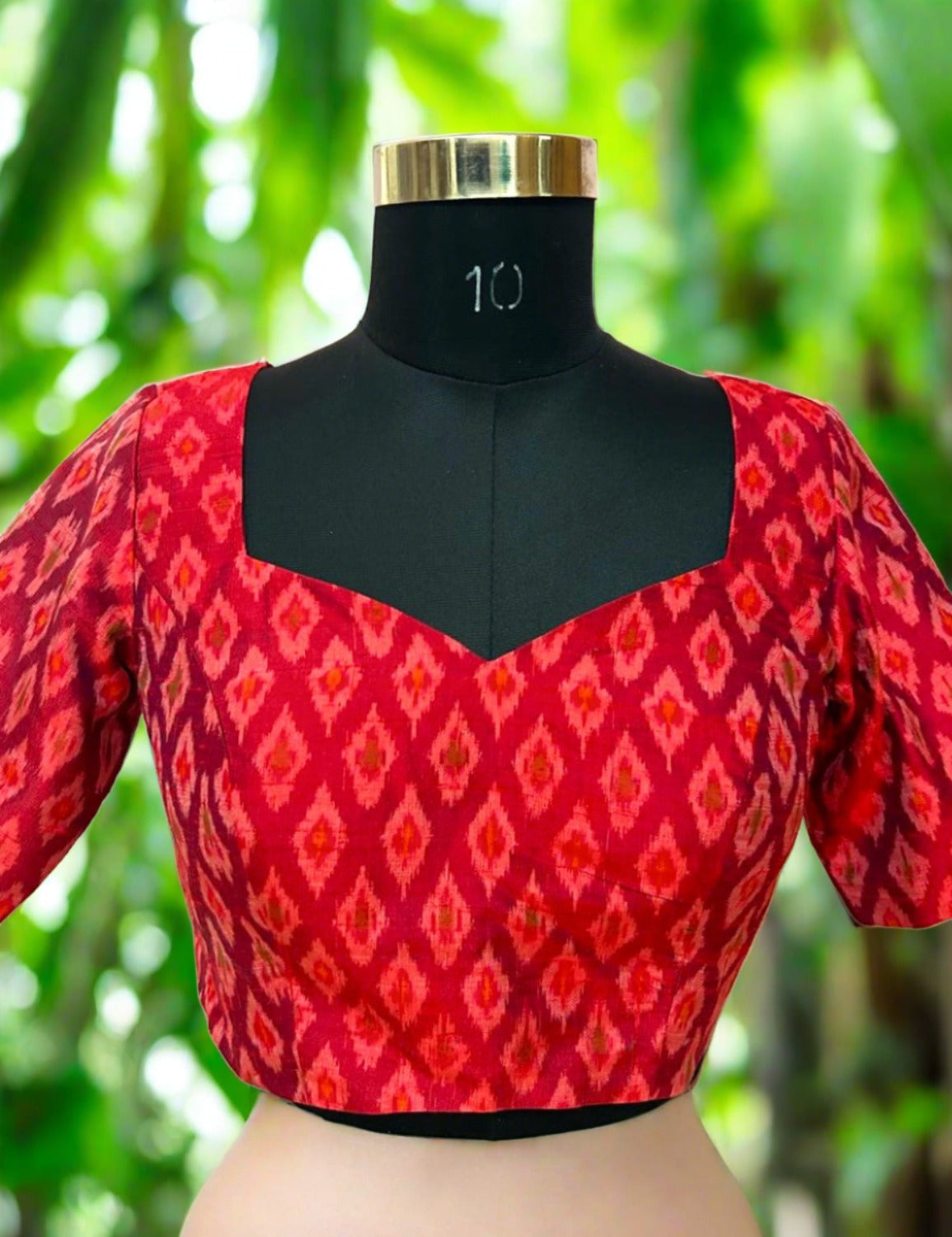 Red Silk Blouse-Alankrutha