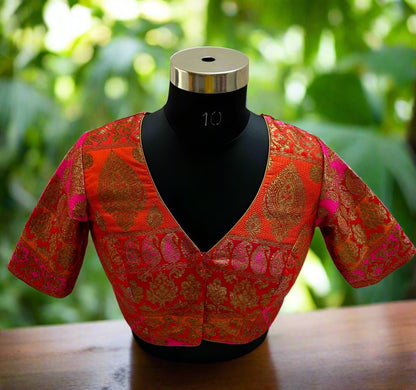 Multicolor Brocade Blouse-Alankrutha