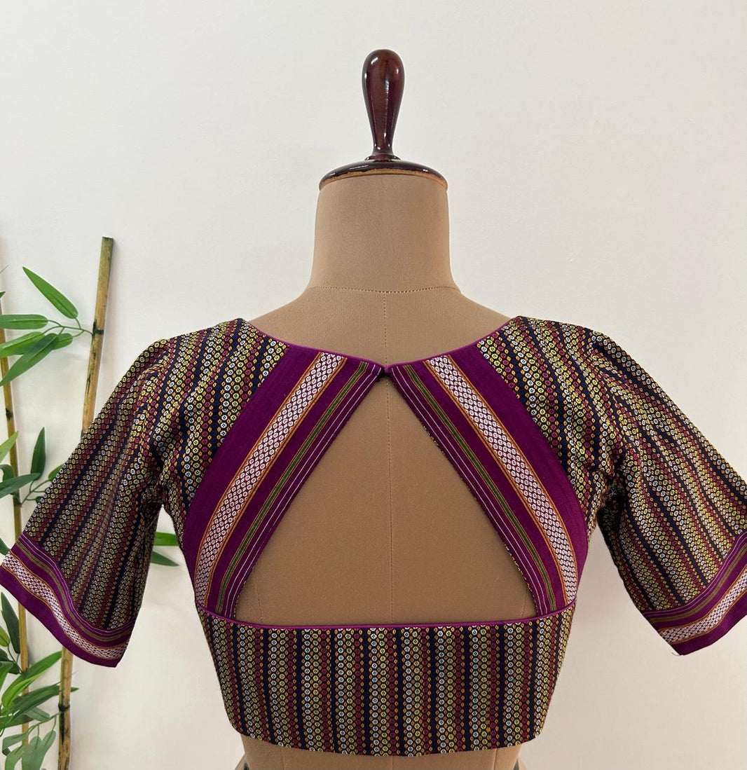 Green - Khun Weave Cotton Blouse Piece 46