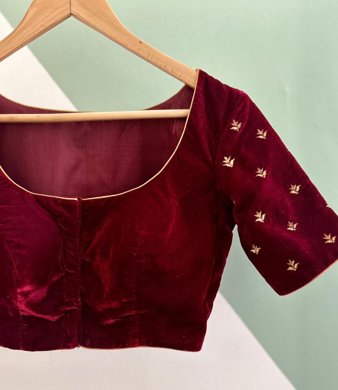 Velvet blouse on offer-Alankrutha