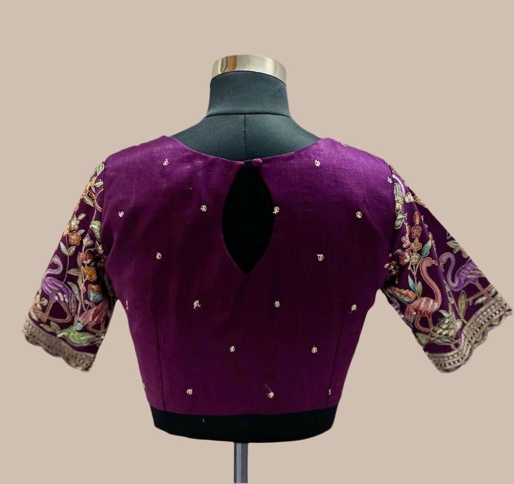 kalamkari silk blouse-alankrutha