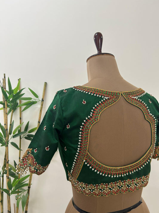 Jewelry embroidery blouse-Alankrutha