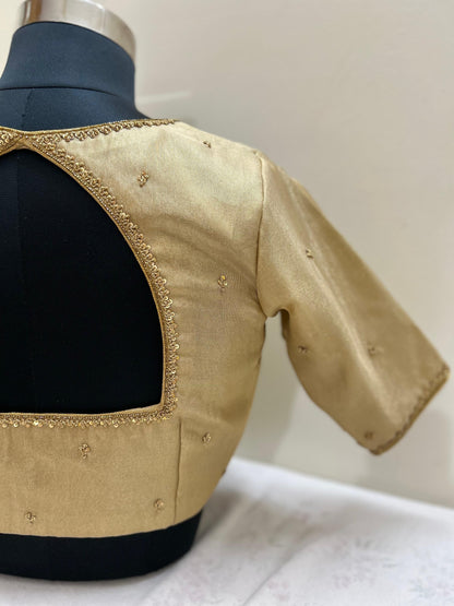 gold ready made blouse-Alankrutha
