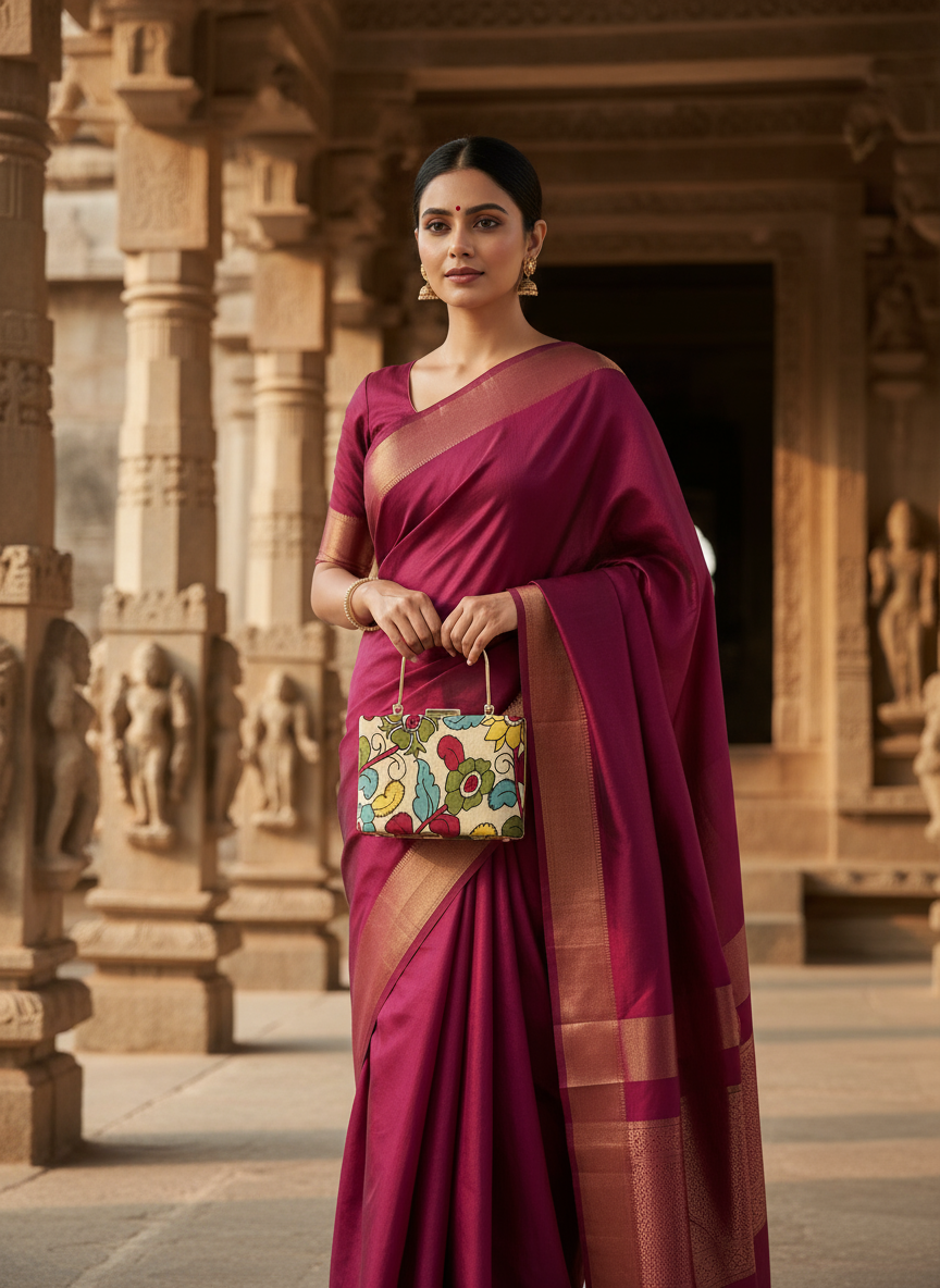 PenKalamkari Clutch-Alankrutha