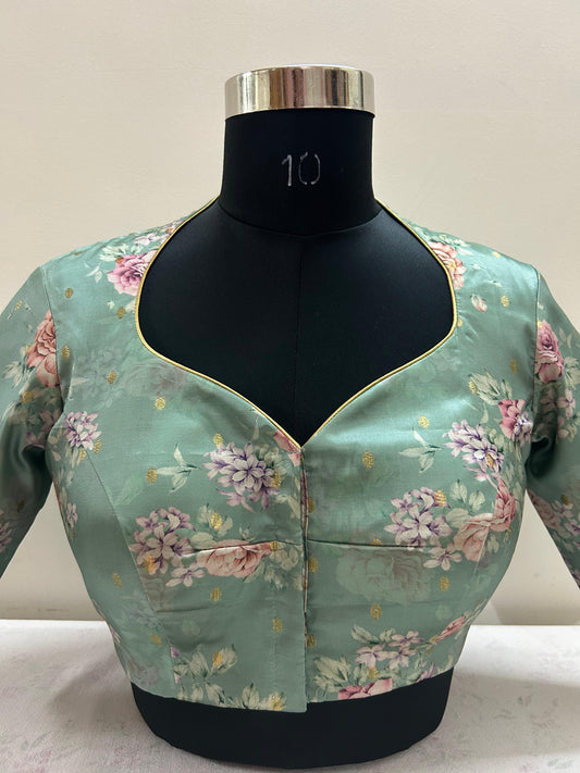 High neck readymade blouse-Alankrutha