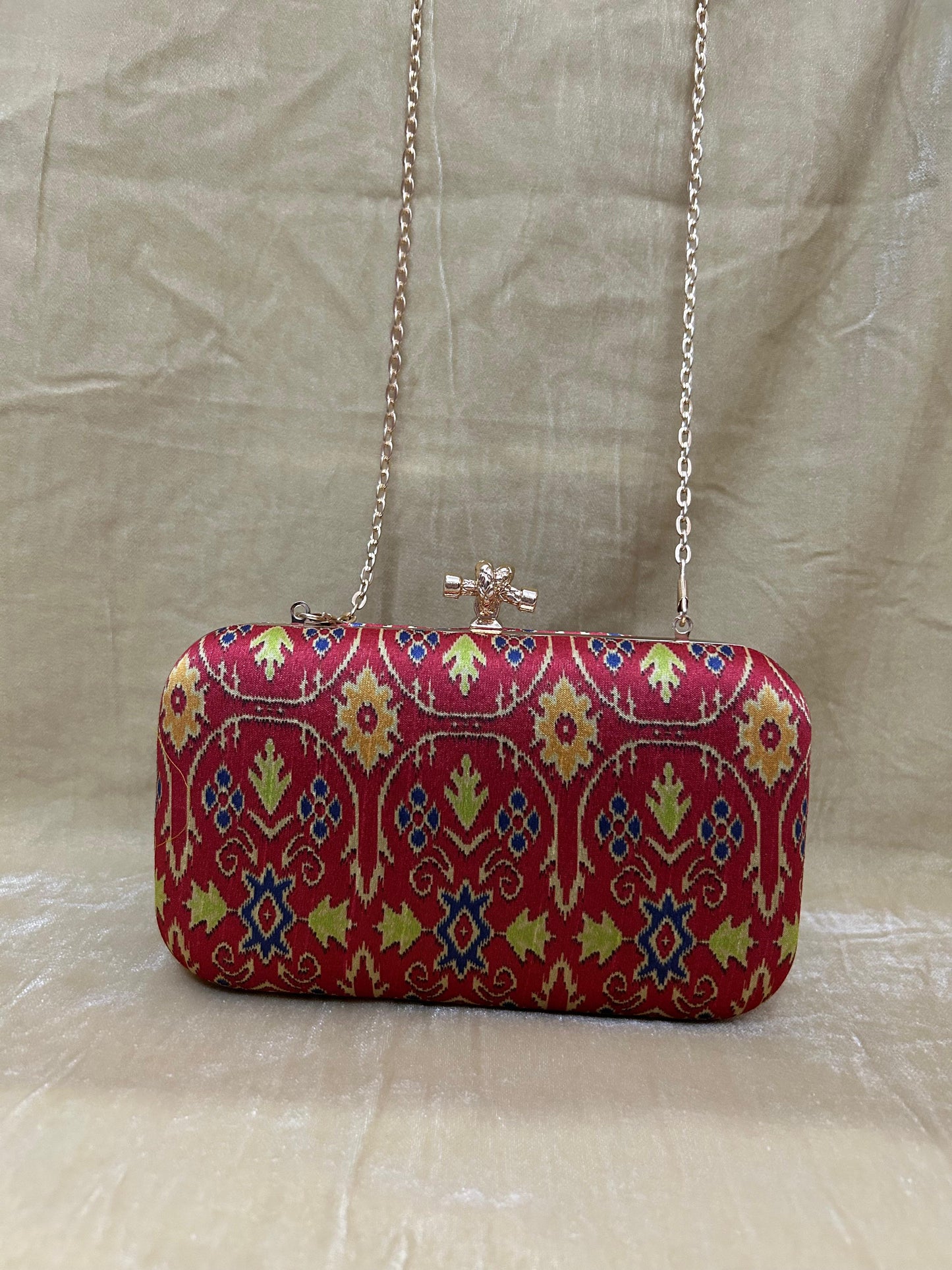 Brick Red Patola Clutch