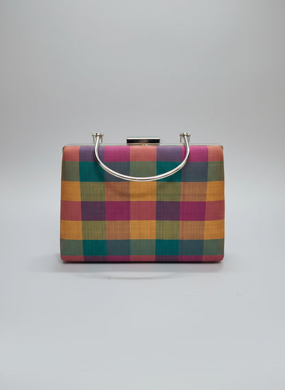 Silk checks Clutch -Alankrutha