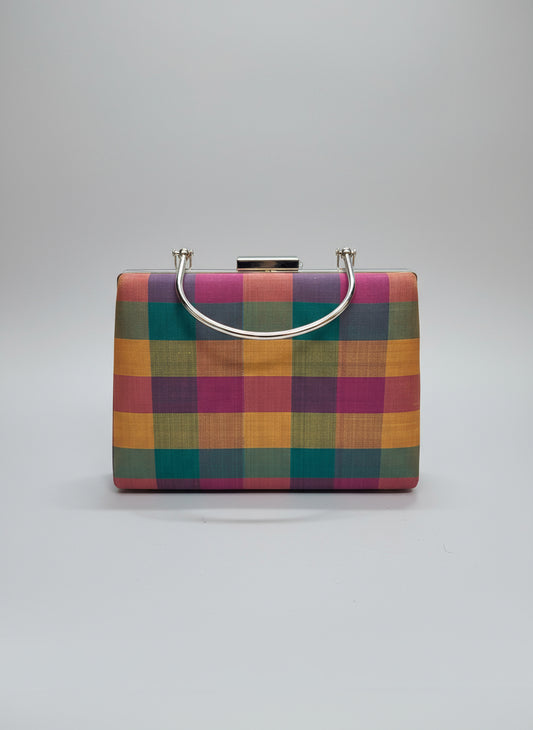 Silk checks Clutch -Alankrutha