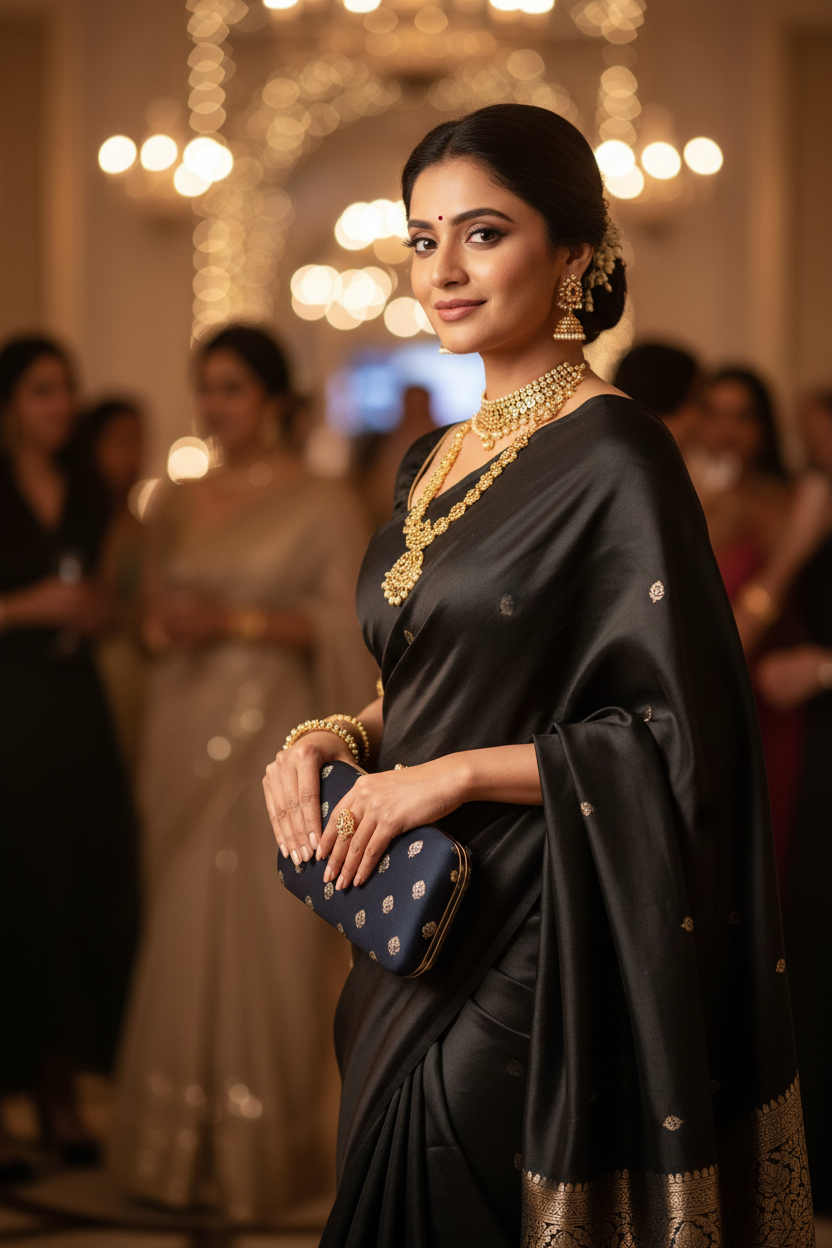 black clutch-Alankrutha