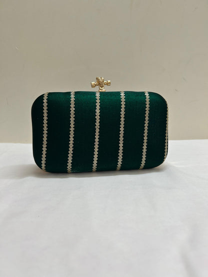 Designer Ethnic Green Clutch