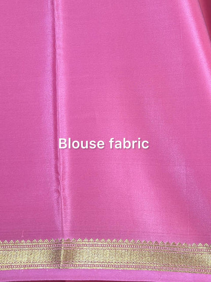 Light Pink Pure Mysuru Silk Saree
