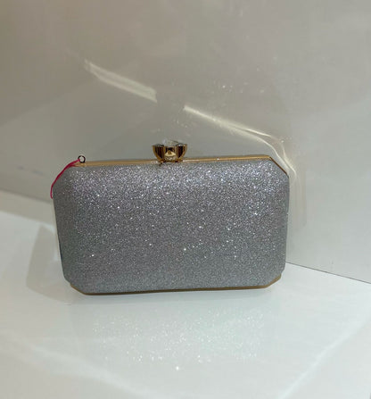 Sliver Shimmer Clutch