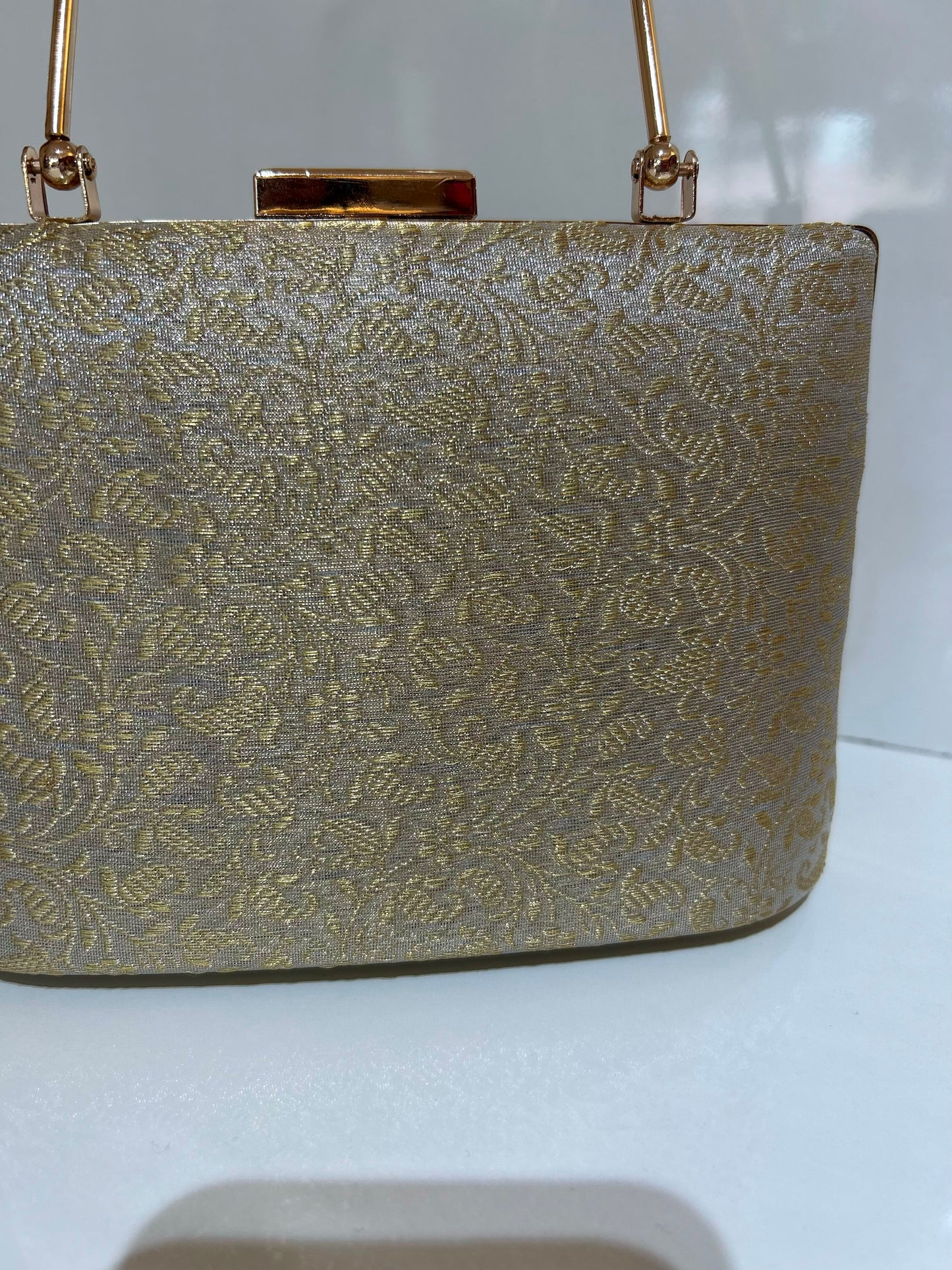 Gold Tissue Brocade Clutch