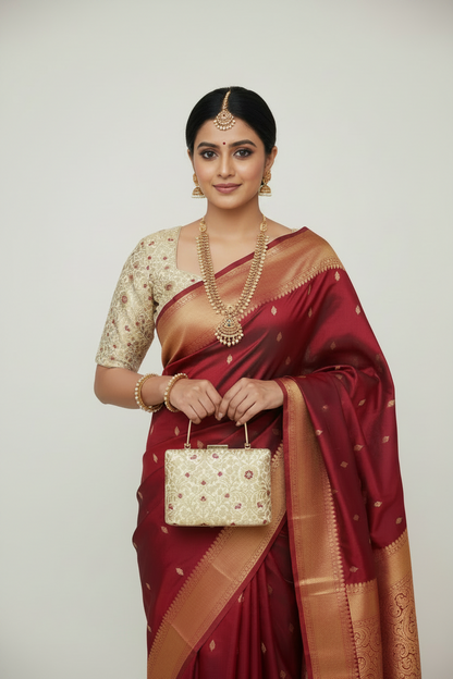 Matching Blouse & clutch-Alankrutha