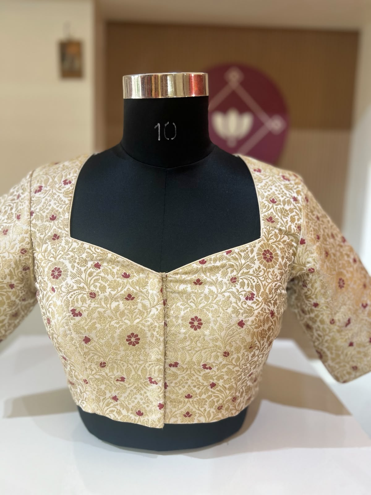 Matching Meenakari Brocade Clutch and Blouse