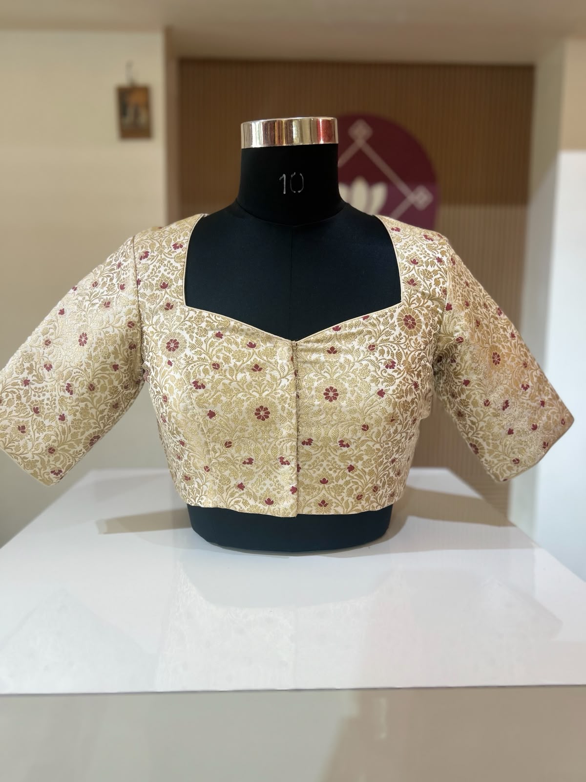 Matching Meenakari Brocade Clutch and Blouse