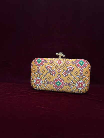 Mustard patola clutch-Alankrutha