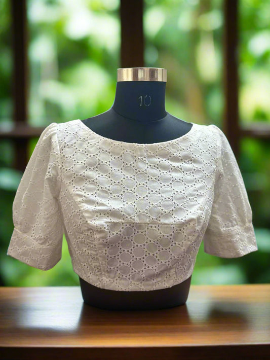 White Hakoba blouse-Alankrutha