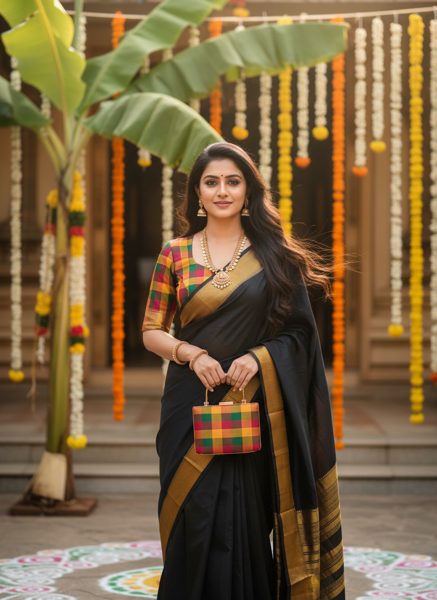 Palam Checks Kanchi Silk Blouse