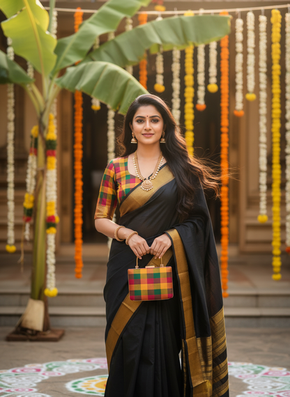 Palam Checks Kanchi Silk Blouse