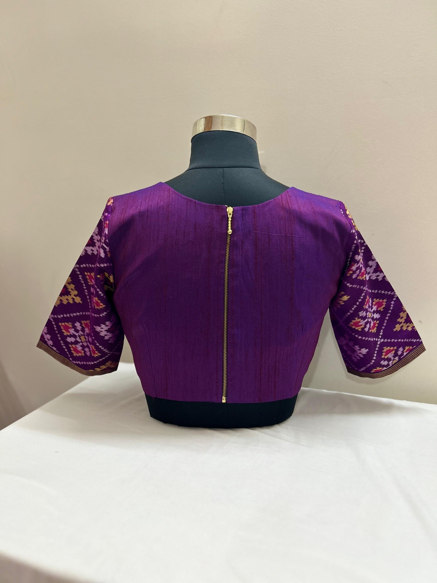 Purple Patan Patola Silk Blouse