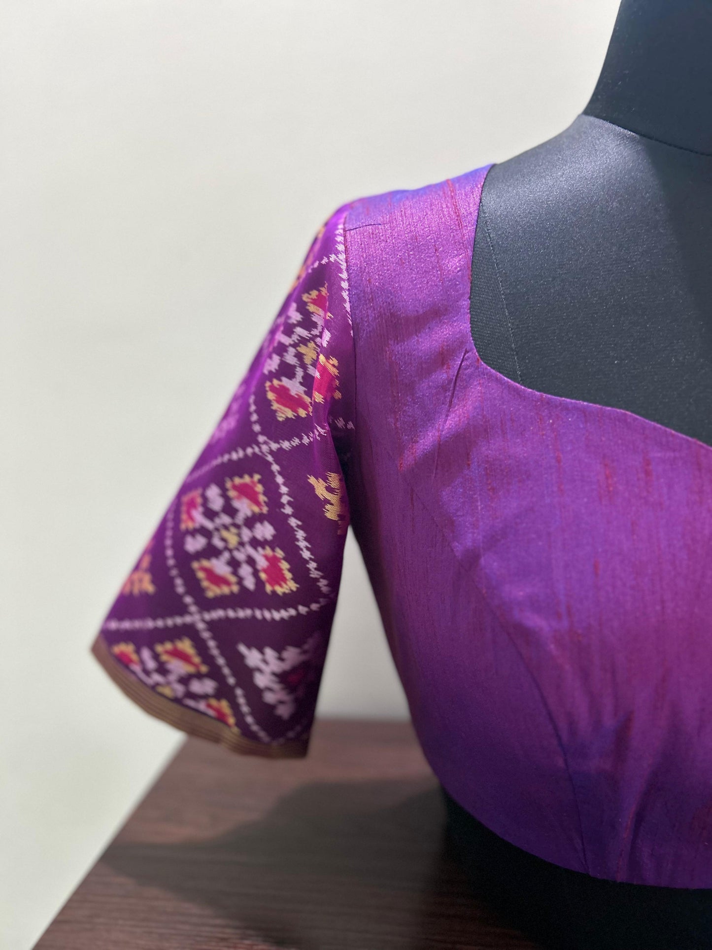 Purple Patan Patola Silk Blouse