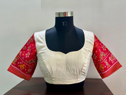 Red Patan Patola Silk  Blouse