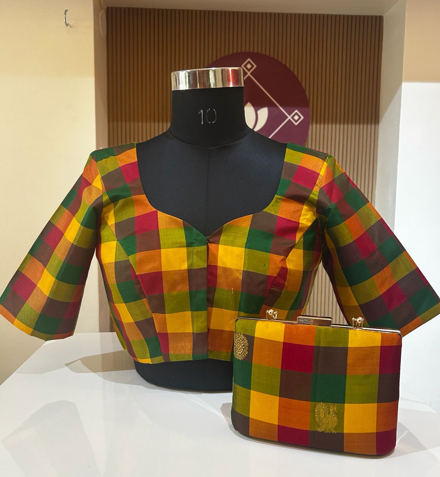 Palam Checks Kanchi Silk Blouse