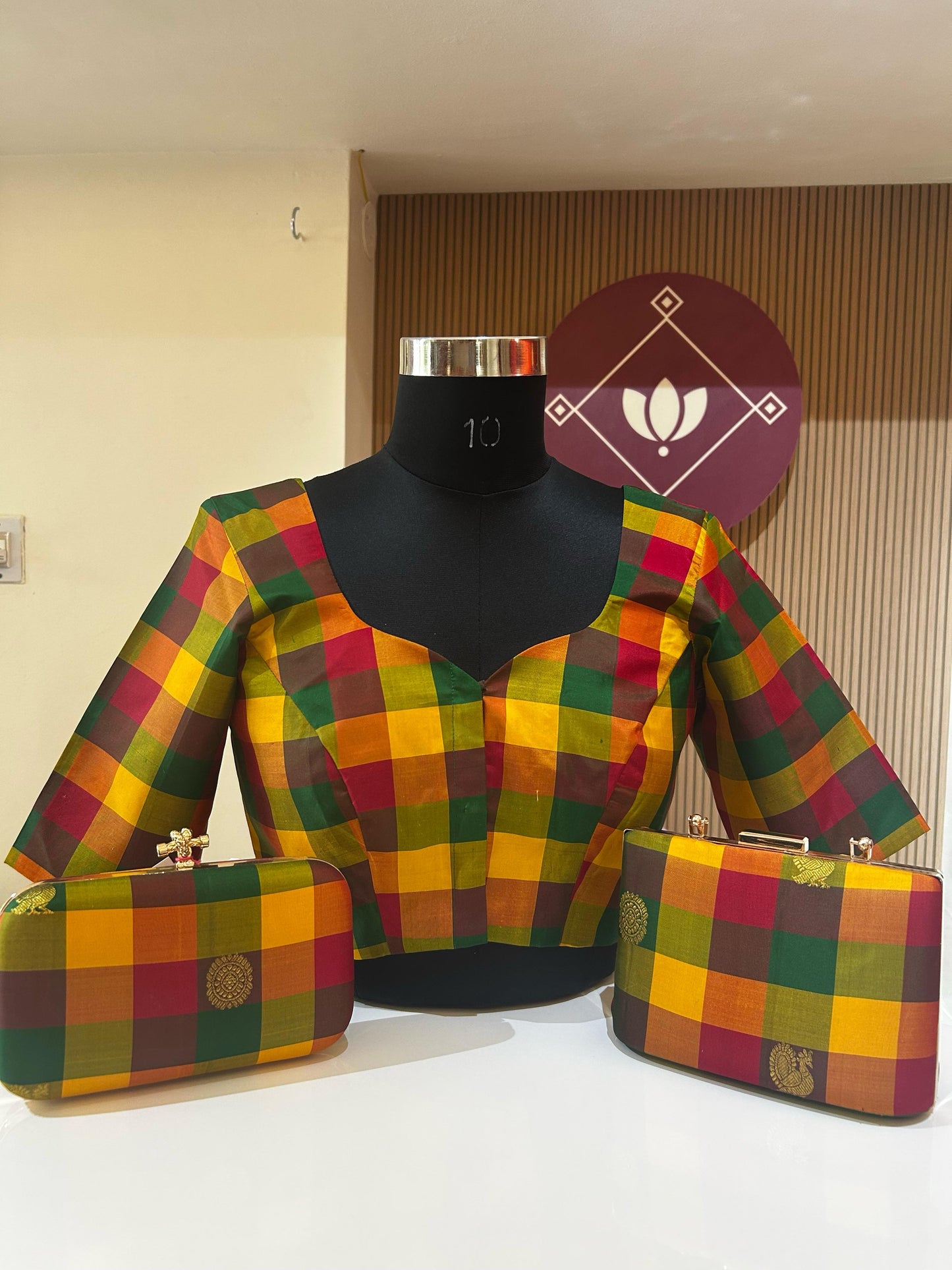 Palam Checks Kanchi Silk Blouse