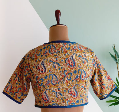 Cotton Kalamkari Blouse for Sale-Alankrutha