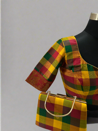 Palam checks blouse- Alankrutha