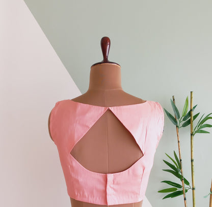 Peach Readymade Blouse-Alankrutha