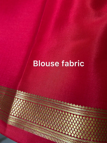 Red Pure Mysuru Silk Saree