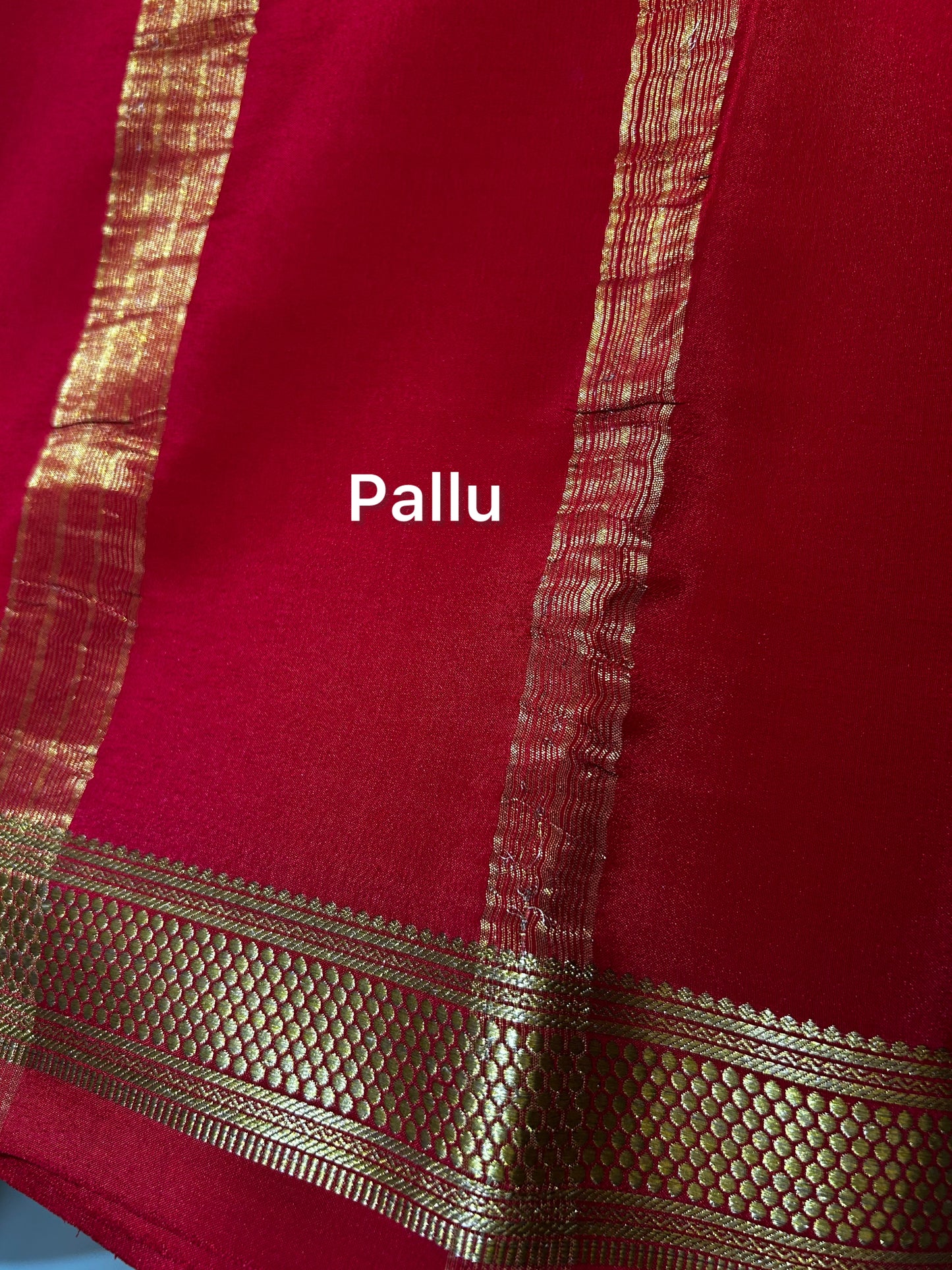 Red Pure Mysuru Silk Saree