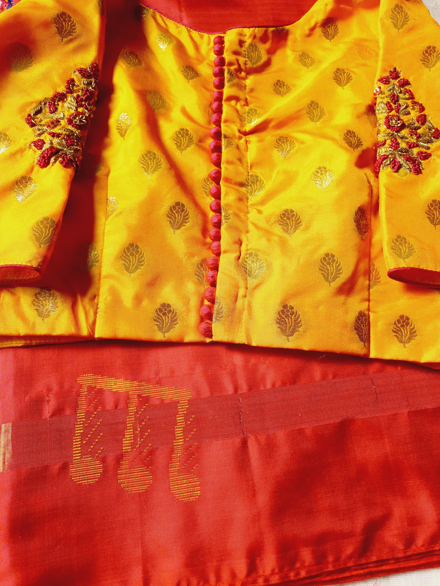 Yellow Silk Blouse from Alankrutha