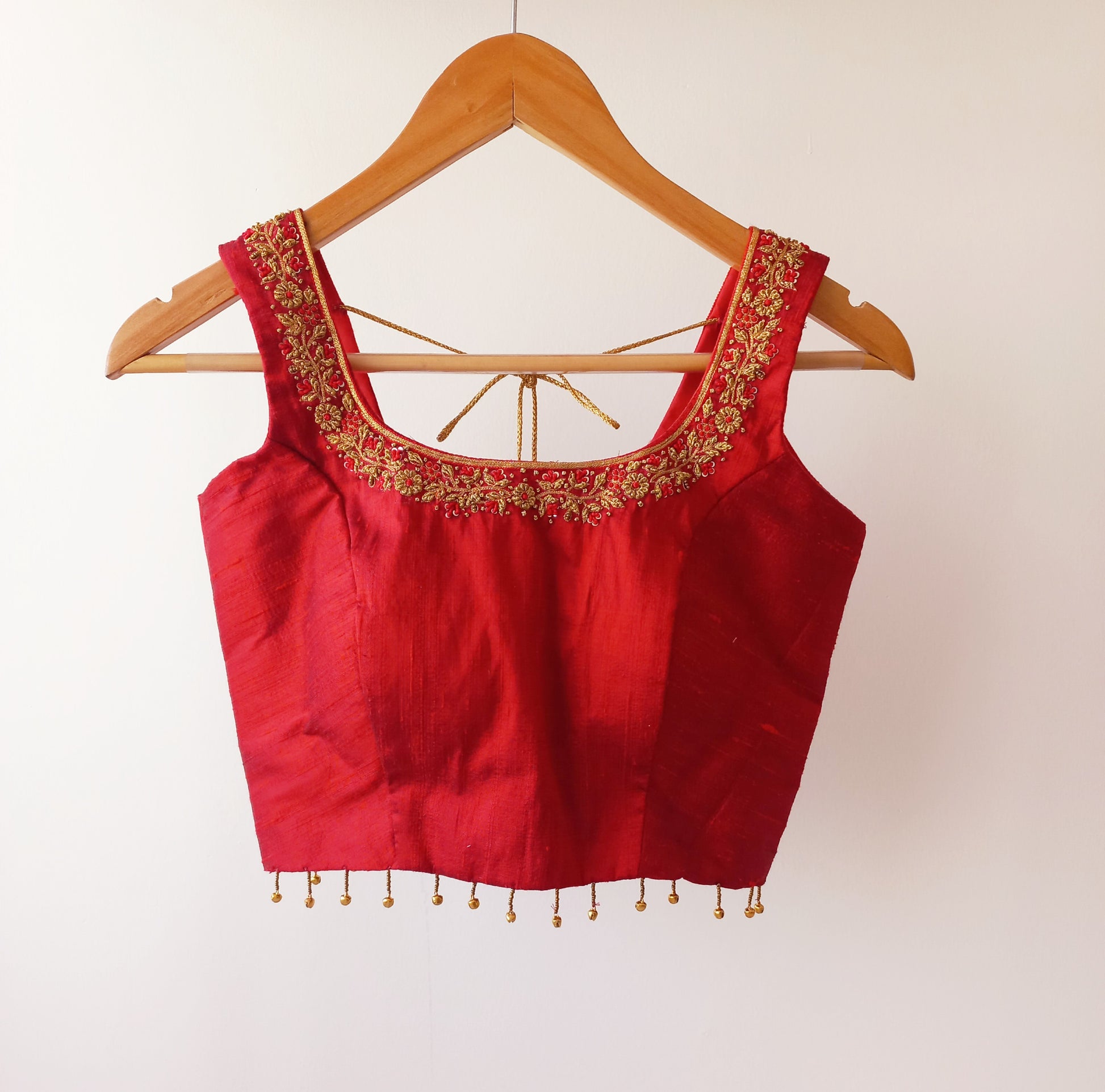 Red Silk Blouse Online- Alankrutha