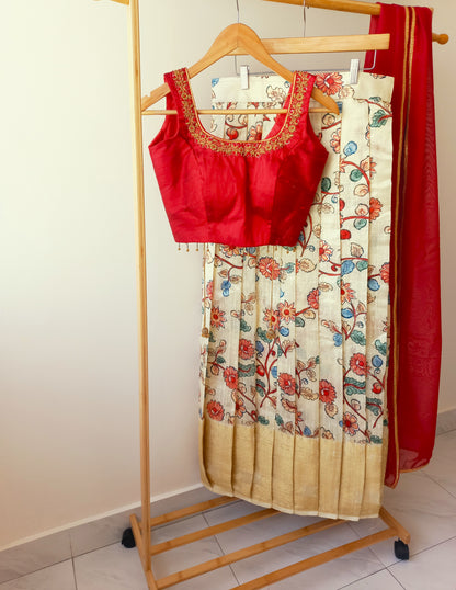 Kalamkari Lehenga CropTop- ALankrutha