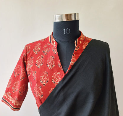 Red Ajrakh Blouse