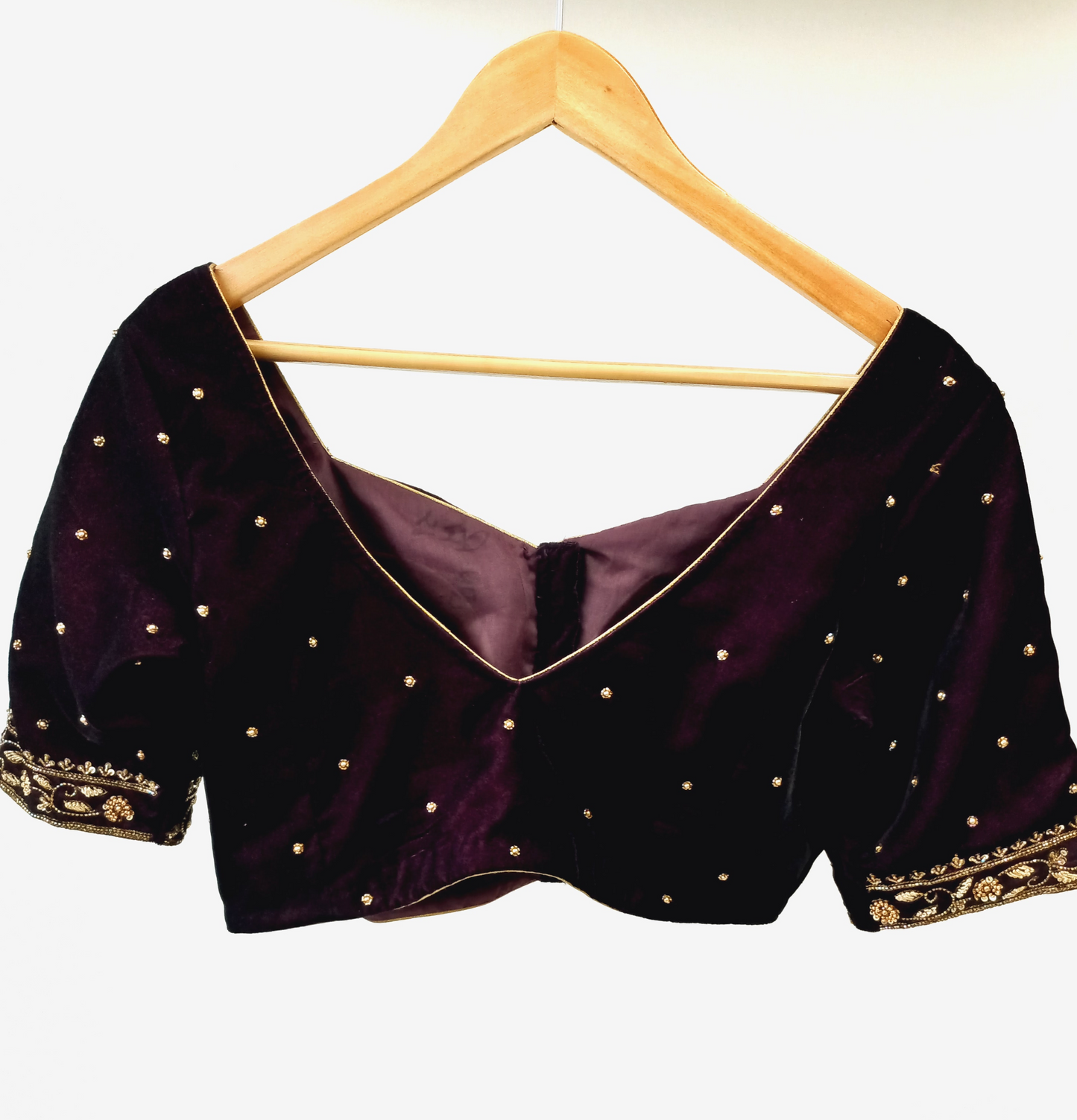 Hand Embroidery Velvet Blouse- Alankrutha